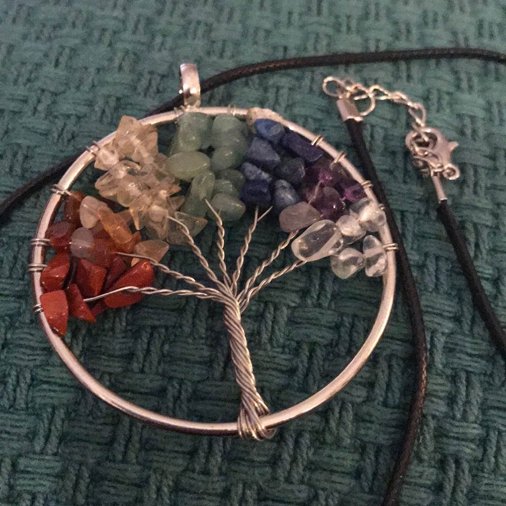 New tree of life natural stone pendant necklace - Picture 4 of 6
